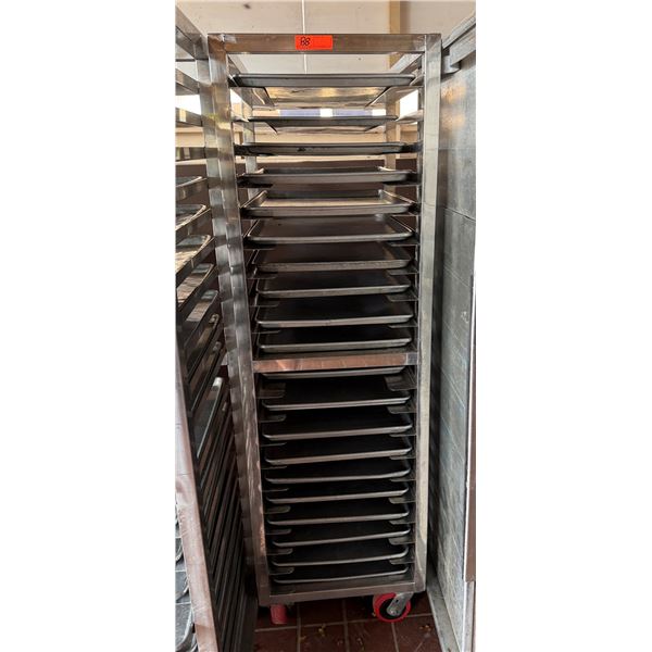 Metal Mobile Pan Cooling Rack 21" x 24" x 71"H w/ Some Pans