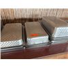 Image 4 : Multiple Rectangular Metal Food Storage Bins, Some Perforated, Misc Sizes