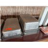 Image 5 : Multiple Rectangular Metal Food Storage Bins, Some Perforated, Misc Sizes