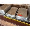 Image 6 : Multiple Rectangular Metal Food Storage Bins, Some Perforated, Misc Sizes