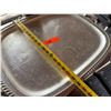 Image 5 : Multiple Metal Trays w/ Ribbed Edges & Handles 24" x 18"