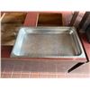 Image 2 : Multiple Rectangular Metal Food Storage Bins 21" x 12" x 3"H w/ Some Lids