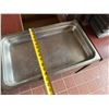 Image 3 : Multiple Rectangular Metal Food Storage Bins 21" x 12" x 3"H w/ Some Lids