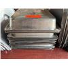 Image 2 : Multiple Rectangular Metal Food Storage Bins 21" x 12" x 3"H w/ Some Lids