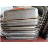 Image 2 : Multiple Rectangular Metal Food Storage Bins 21" x 12" x 3"H w/ Some Lids