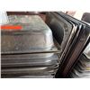 Image 3 : Multiple Rectangular Metal Food Storage Bins 21" x 12" x 3"H w/ Some Lids
