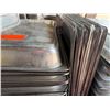 Image 3 : Multiple Rectangular Metal Food Storage Bins 21" x 12" x 3"H w/ Some Lids