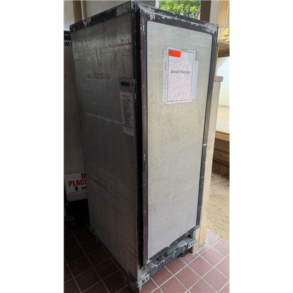 Metal  Enclosed Mobile Cabinet w/ Some Pans