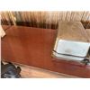 Image 12 : Qty 4 Mobile Buffet or Condiment Bar Sections w/ Clear Sneeze Guard 96" x 30" x 30"H each (contents 