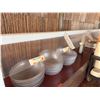 Image 6 : Qty 4 Mobile Buffet or Condiment Bar Sections w/ Clear Sneeze Guard 96" x 30" x 30"H each (contents 