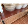 Image 7 : Qty 4 Mobile Buffet or Condiment Bar Sections w/ Clear Sneeze Guard 96" x 30" x 30"H each (contents 
