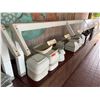 Image 6 : Qty 4 Mobile Buffet or Condiment Bar Sections w/ Clear Sneeze Guard & Some Pans