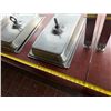 Image 6 : Mobile Buffet or Condiment Bar Section w/ Clear Sneeze Guard & Some Pans 108" x 30"