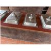 Image 4 : Mobile Buffet or Condiment Bar Section w/ Clear Sneeze Guard & Some Pans