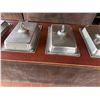 Image 5 : Mobile Buffet or Condiment Bar Section w/ Clear Sneeze Guard & Some Pans