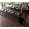 Image 1 : Qty 2 Mobile Buffet or Condiment Bar Sections w/ Clear Sneeze Guard & Some Pans