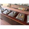 Image 4 : Qty 2 Mobile Buffet or Condiment Bar Sections w/ Clear Sneeze Guard & Some Pans
