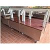 Image 1 : Qty 3 Mobile Buffet or Condiment Bar Sections w/ Clear Sneeze Guard 48" x 30" x 30"H