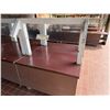 Image 2 : Qty 3 Mobile Buffet or Condiment Bar Sections w/ Clear Sneeze Guard 48" x 30" x 30"H