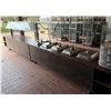Image 1 : Qty 2 Mobile Buffet or Condiment Bar Sections w/ Clear Sneeze Guard & Some Pans (contents not includ