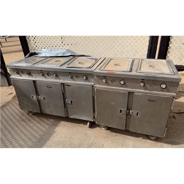 Qty 2 FWE Food Warming Equipment Hot Food Serving Cabinets w/ Interior Racks