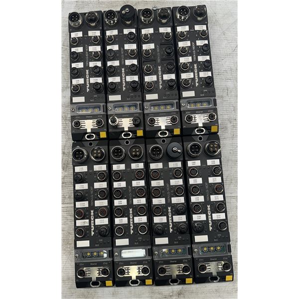 Lot of (10) Turck Juction Blocks 7-#TBEN-LG-16DXP & 1-#TBEN-LG-8DIP-8DOP