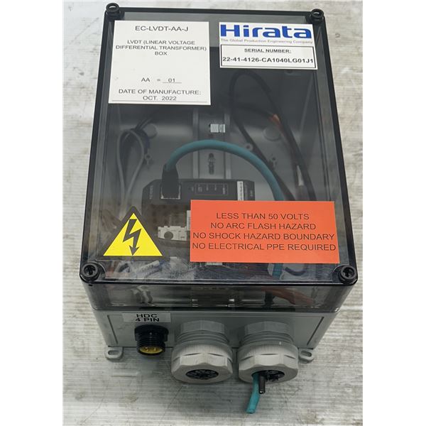 Hirata #EC-LVDT-AA-J Voltage Differential Transformer w/Circuit Breaker & Sensors