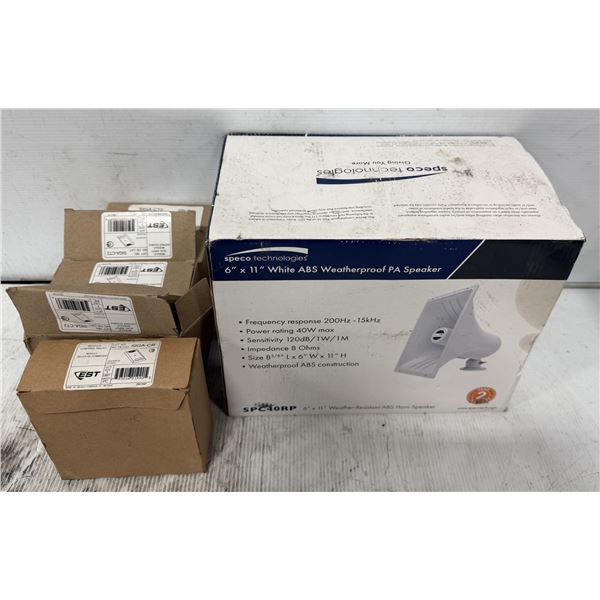 Speco Technologies #SPC40RP Weatherproof PA Horn Speaker & EST #SIGA-CR