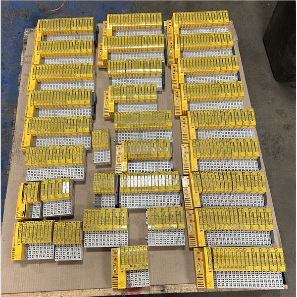Lot of Pilz Safety Control Modules w/Terminal Bases & Modules