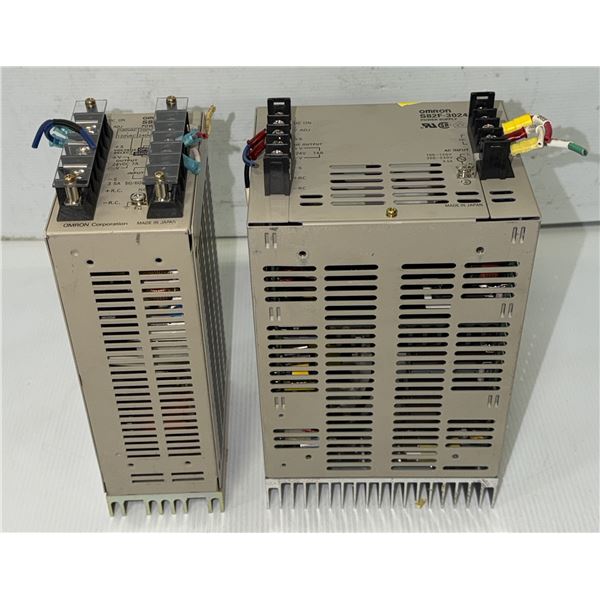 Lot of (2) Omron Power Supplies #S82F-3024 & #S82F-1524