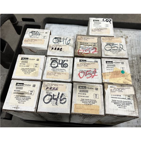 Lot of (13) Parker Filter Elements