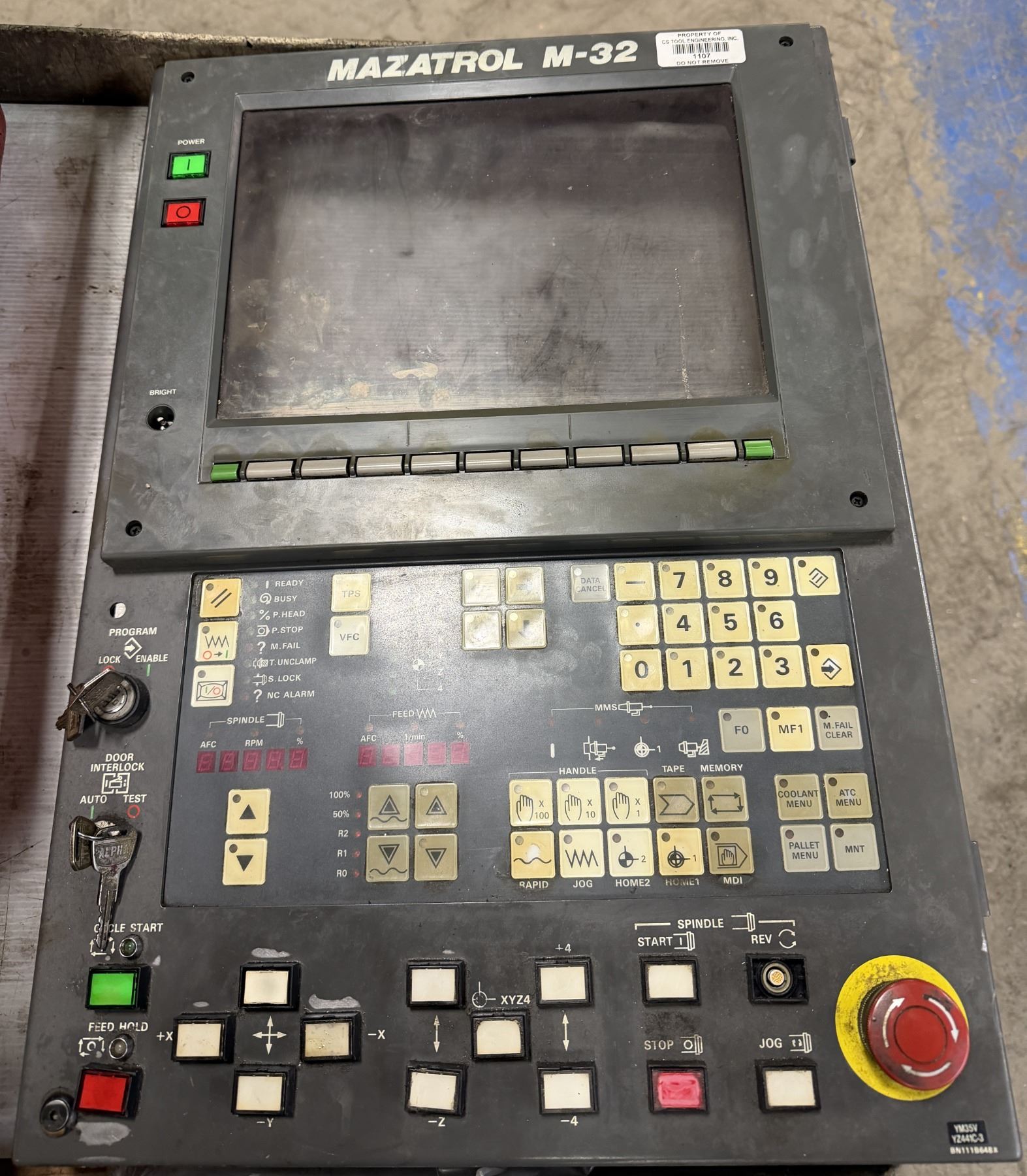 Ms32 Control Mitsubishi / Mazatrol M-32 Control Panel #BN111B648*
