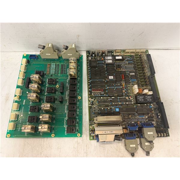 Lot of (2) Mitsubishi / Mazak Circuit Boards #D65RA002610 & #BN624A960G53B Rev. F / #SF-CA