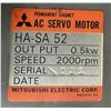 Image 6 : Mitsubishi #HA-SA 52 AC Servo Motor w/#MHE3000-6-15-75-A Rotary Encoder