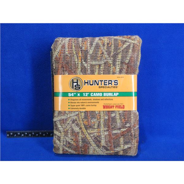 NEW - Hunter's Specialties Camo Burlap - 54" x 144" Wheat Field Camo