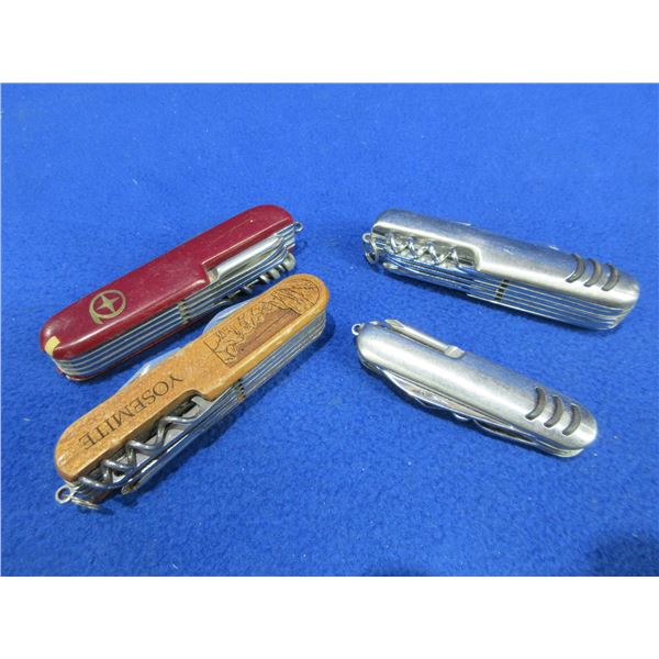 4 Swiss Style Folding Blade Pocket Knives