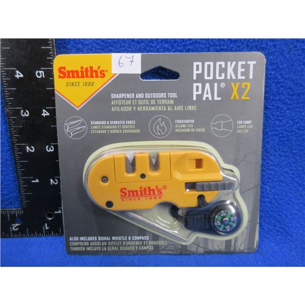 NEW - Smith's Pocket Pal X2 Sharpener & Outdoors Tool