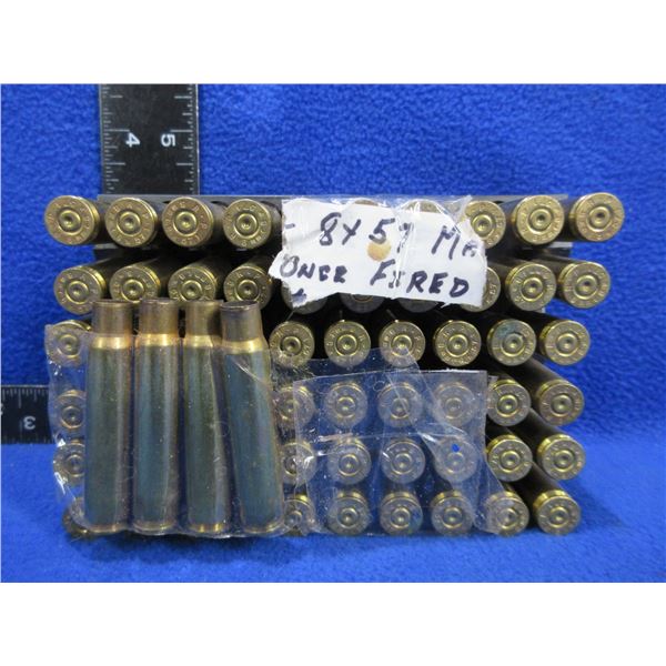 Brass Only - 8X57 Mauser 1x Fired Unprimed - Bag of 64
