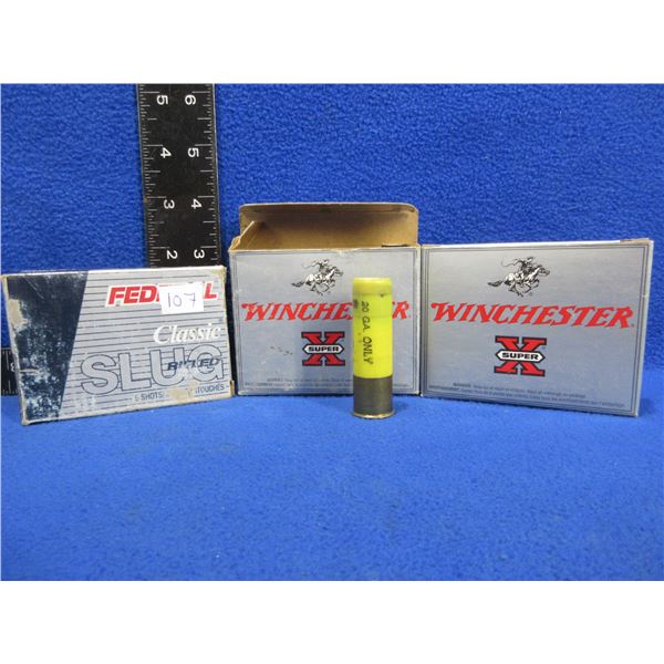 20 Ga. 2 3/4" 3/4 oz Rifled Slug Federal (Pick Up or Ship by UPS Only)