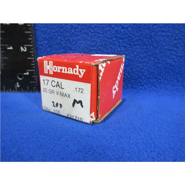 17 Cal. .172" 20gr Hornady Bullets - Box of Approx. 250
