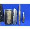 Image 1 : 2 Bullet Knives, Folding Lock Blade Knife & Swiss Style Knife