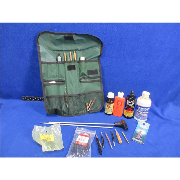 Lot of Misc. - Cleaning Kit, Cleaning Brushes, Brass Polish, Hoppe's 9 Oil, Etc.