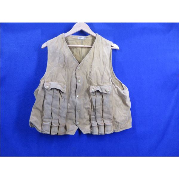 Quick-Shot Duck Hunting Canvas Vest with Shotshell Holders - Size Large
