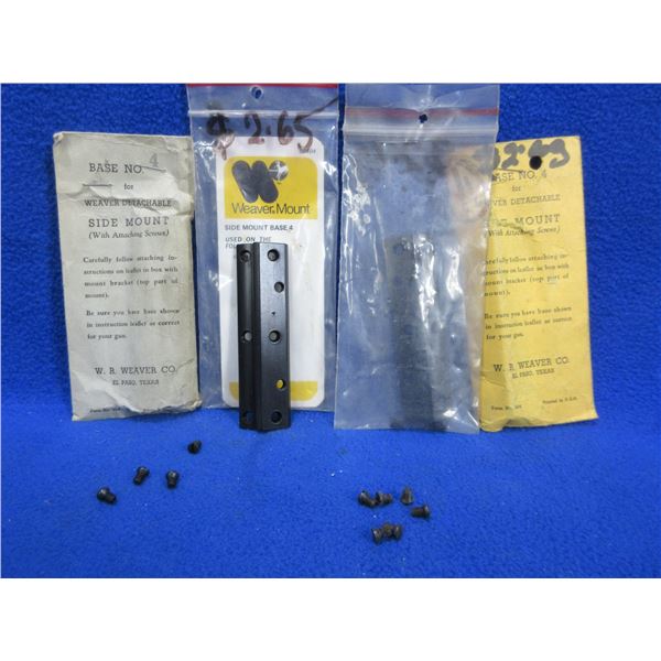 4 Weaver # 4 Side Mount Bases - May be some screws missing