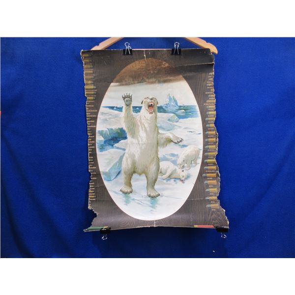 Vintage Rare 1912 Polar Bear Poster of Dominion Cartridges