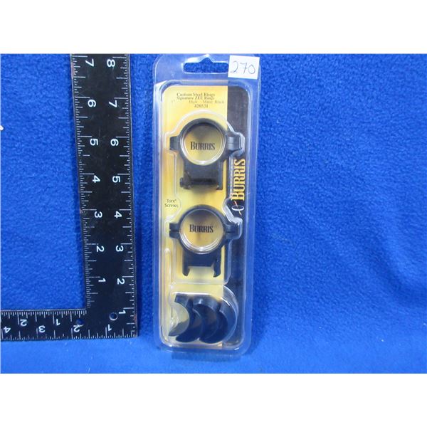 NEW - Burris Custom Steel 1" Rings - High, Matte Black - Signature Zee Rings