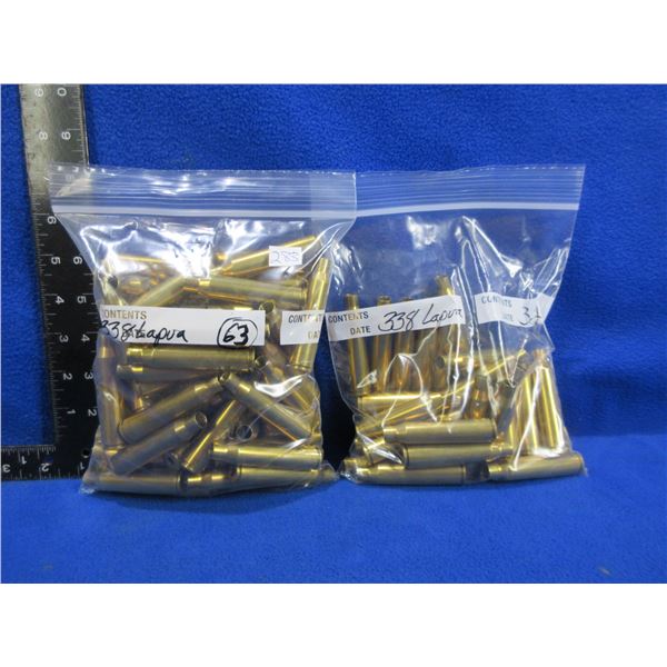Brass Only - 338 Lapua Mag Deprimed - Bag of 63, Bag of 32