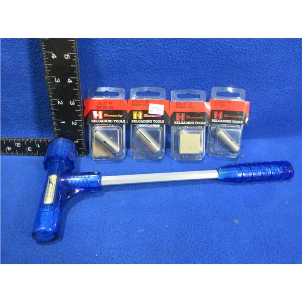 Frankford Arsenal Bullet Puller & 4 Hornady Collets (#'s 4, 5, 7, 9)