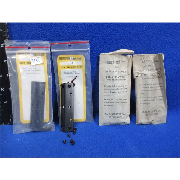 4 Weaver # 4 Side Mount Bases - May be some screws missing