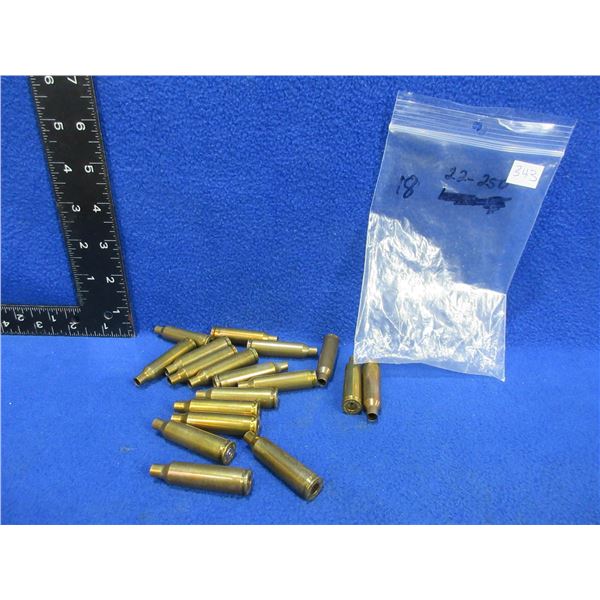 Brass Only - 22-250 Rem. Unprimed - Bag of 18